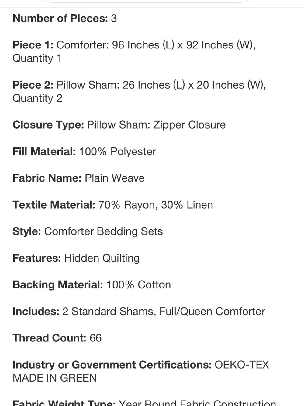 Casaluna F/Q Heavyweight Linen Blend Comforter Set in Natural - Picture 15 of 15
